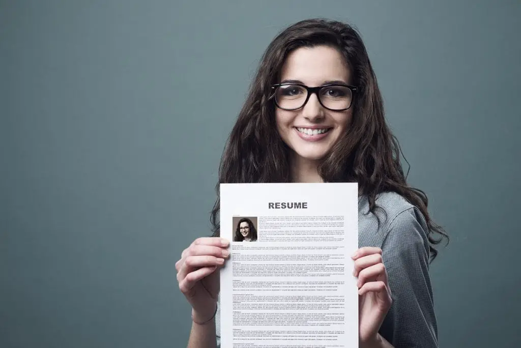 teen with resume
